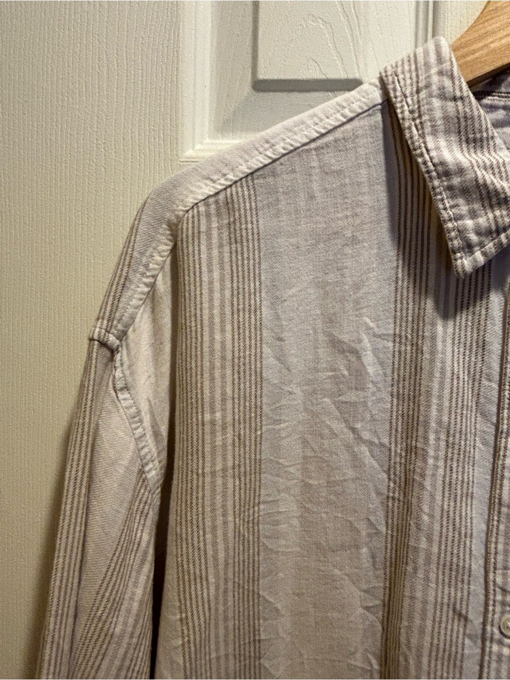 Community by Aritzia (discontinued) Cotton/linen blend striped shirt - size XL - Picture 3 of 16